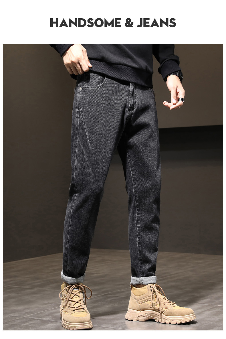 2022冬季新款长裤子男装加绒秋冬